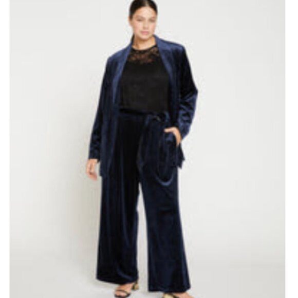 UNIVERSAL STANDARD Moonstone Blue Velvet Suit - Picture 1 of 2